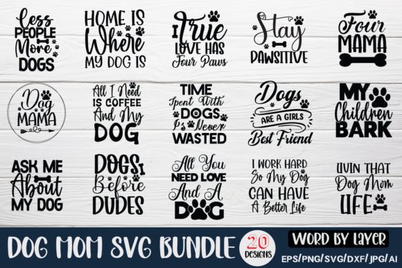 DOG MOM SVG BUNDLE, FUR MOM SVG BUNDLE