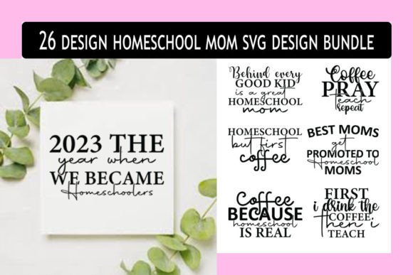 Homeschool Mom SVG Designs Bundle