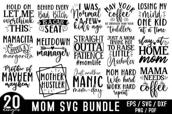 Mom SVG Bundle for Crafts and Graphics