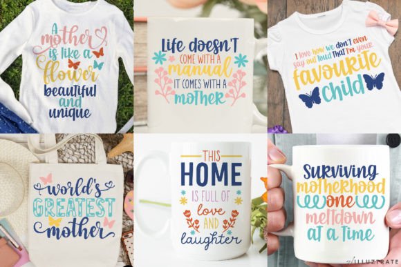 Mothers Day SVG Bundle for Crafts and Graphics