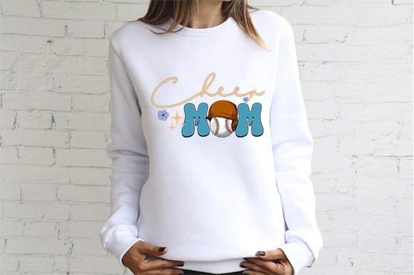 Retro Baseball Cheer Mom SVG Design