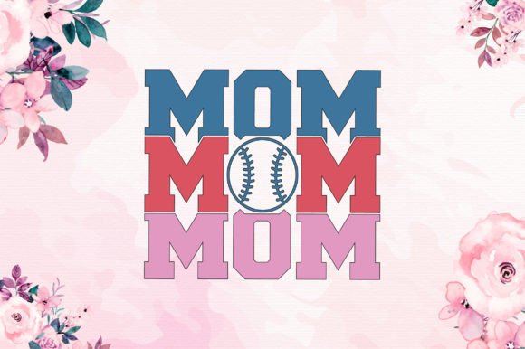 Retro Baseball Mom SVG Design