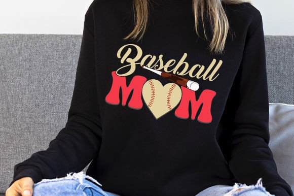 Retro Baseball Mom SVG Sublimation Graphics