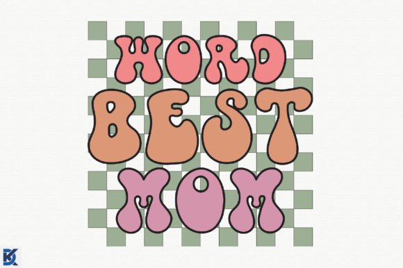 Retro Word Best Mom SVG: Graphics and Crafts