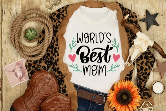 World Best Mom SVG Cut File: Graphics & Crafts